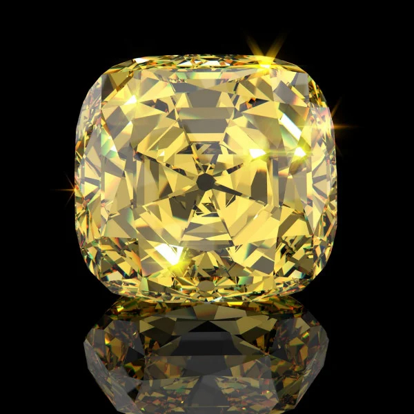 蒂芙尼黄钻：世界上最大的黄钻之一，重128.54克拉